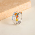 W0365 Abiding High Quality Wholesale Price Multi Natural Sapphire Gemstone 925 Sterling Silver Rings for Ebay