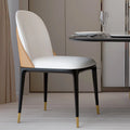 Modern Minimalist Italian Style Dining Chair Postmodern Light Luxury Nordic Solid Wood Double Backrest Fabric Upholstery