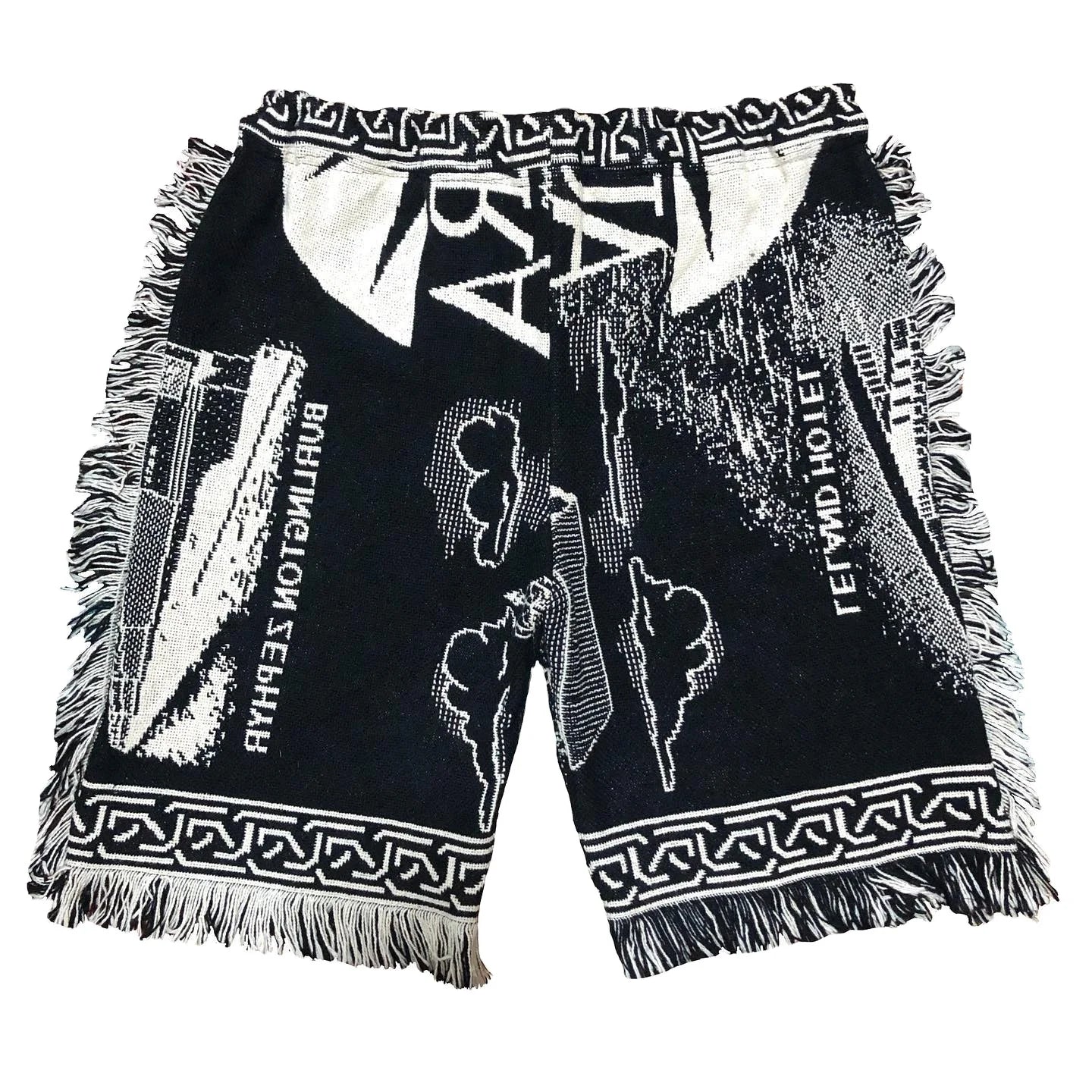 100% Polyester Tapestry Mesh Shorts Drawstring Basketball Summer Biker Pant for Men