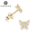 New Arrival D Color Moissanite Original 925 Sterling Silver Earrings Cute Bling Butterfly Stud Earring for Women