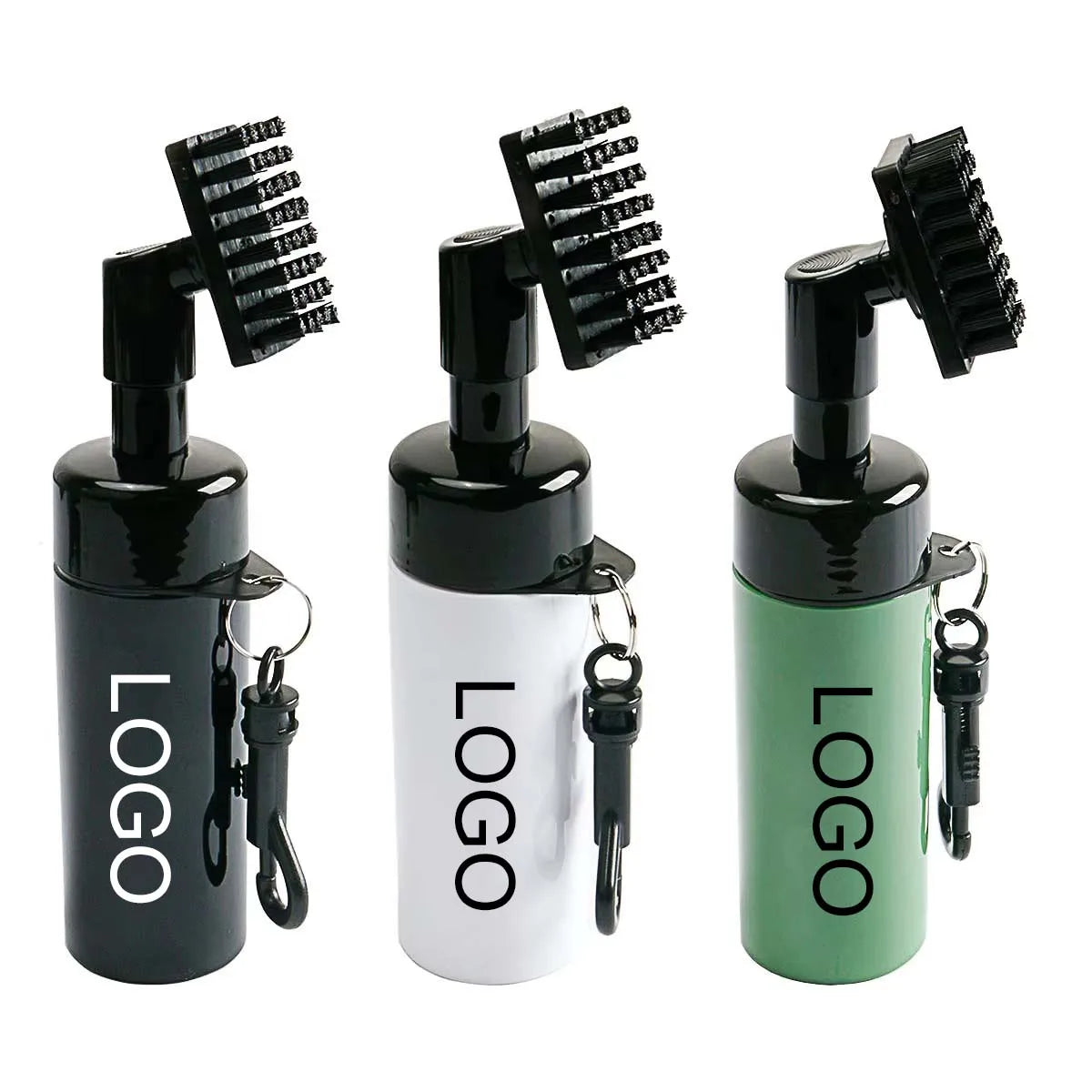 Golf Club Groove Cleaner Brush with Water Bottle Carabiner Clip OEM Custom Logo for Retailers