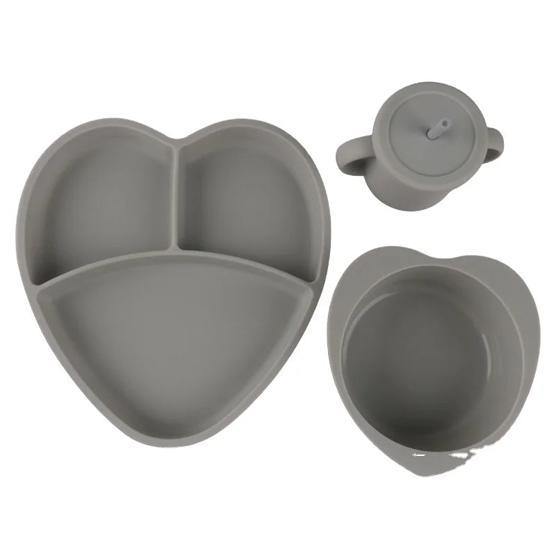 Customizable BPA-Free Silicone Baby Feeding Set Children's Tableware for Toddler Dining