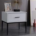 HANYEE 2022 Hot Sale New Bedroom Empty White Side Table Rectangular  Bedside Table Nightstand
