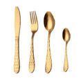 Black Stainless Steel Gold Egg Metal Golden Luxury Wedding Rose Gold Cutlery New Set and Spoon Flatware Sets for Restaurant Bag