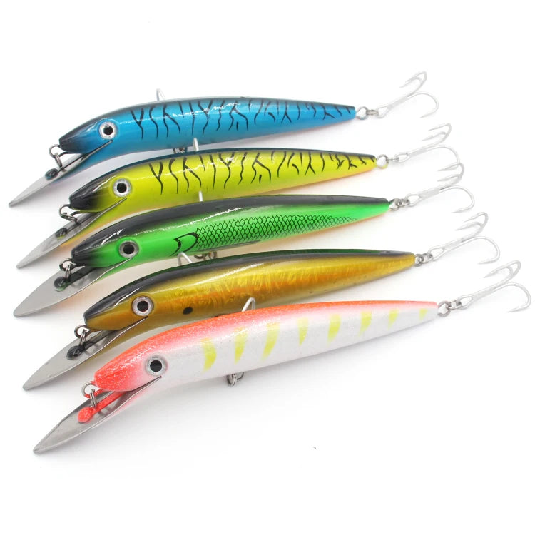 Minnows Fishing Lure 20cm 50g Wobbler Metal Tongue Plastic Body Swimbait Tying Artificial Hard Bait Pesca Fishing Tackle MegaBDM