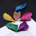 Wholesale Natural Electroplated Feather Tourmaline Crystal Model Stone Shape Feng Shui Souvenirs