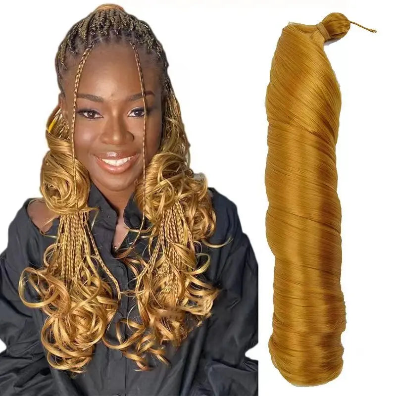 18inch 150g Factory Customized Curly Loose Wave Hair Extension Ocean Wave Spiral Curl Crochet Hair Wavy Braiding