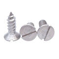 Stainless Steel 304 A2 Flat Countersunk Flat Head Slotted Tapping Screws for Wood GB100