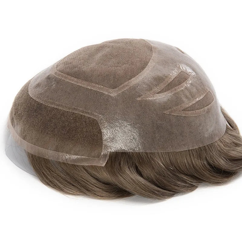 NL 120% Density Versalite 100% Human Hair Super Fine swiss Lace Pu Thin Skin System Men Toupee Hair Style New Trend