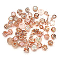 50pcs/bag Large Hole Resin Metal Beads Colorful Mixed Beads Bracelet Charm Silver Diy Beads and Charms for Jewelry Making