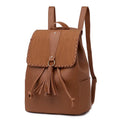 LOW MOQ Drawstring Womans Backpack Retro Leather Waterproof PU Backpack Purse for Girls School Shoulder Bag