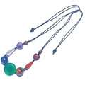 Geometric Circular Droplet Love Pendant Colorful Chakra Agate Jade Beads Creative Adjustable Necklace