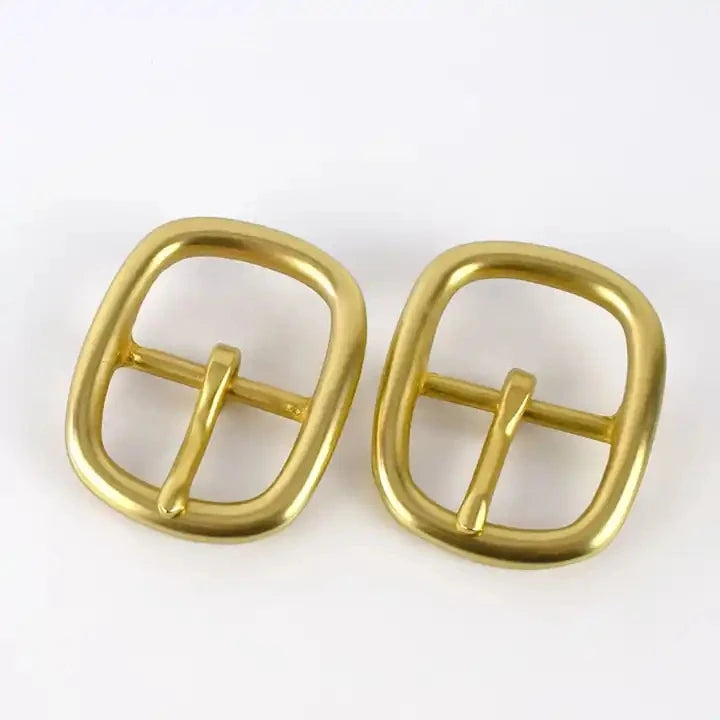 Meetee AP435 Alloy Cowboy Belt Head Jeans Accessories Solid Pure Brass Belt Buckles