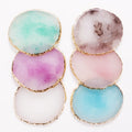 Wholesale Leaf Shape Lashes Jade Stones Pad Eyelash Glue Holder Lashes Adhesive Pallet Lash Glue Holder Nail Art Supplies