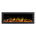 Modern Electric Fireplace Heater Embedded Wall Wifi Remote Control in French & English Durable Metal for Indoor Household Use