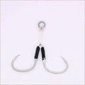 Selco High Carbon Steel Double Jigging Assist Hooks Ringed Fishing Hook Sea Ocean Fishing Tackle Metal Jig Assist Hook