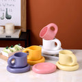 Nordic Ins Style Pangpang Fat Mug Creative Novelty Cup and Saucer Coffee Mug Ceramic
