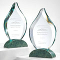 Custom Crystal Marble Leaf Shape Trophy Personalized Free Engraved Award Corporate Recognition Employee Appreciation