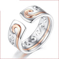 Trendy Removable Design Adjustable Couple Ring Personality Tight Hoop Curse Couple Opening Ring for Men Women