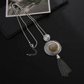 TongLing Autumn Winter Nickel Free Long Snake Chain Necklace Round Resin Tassel Sweater Necklace for Girls MegaBDM