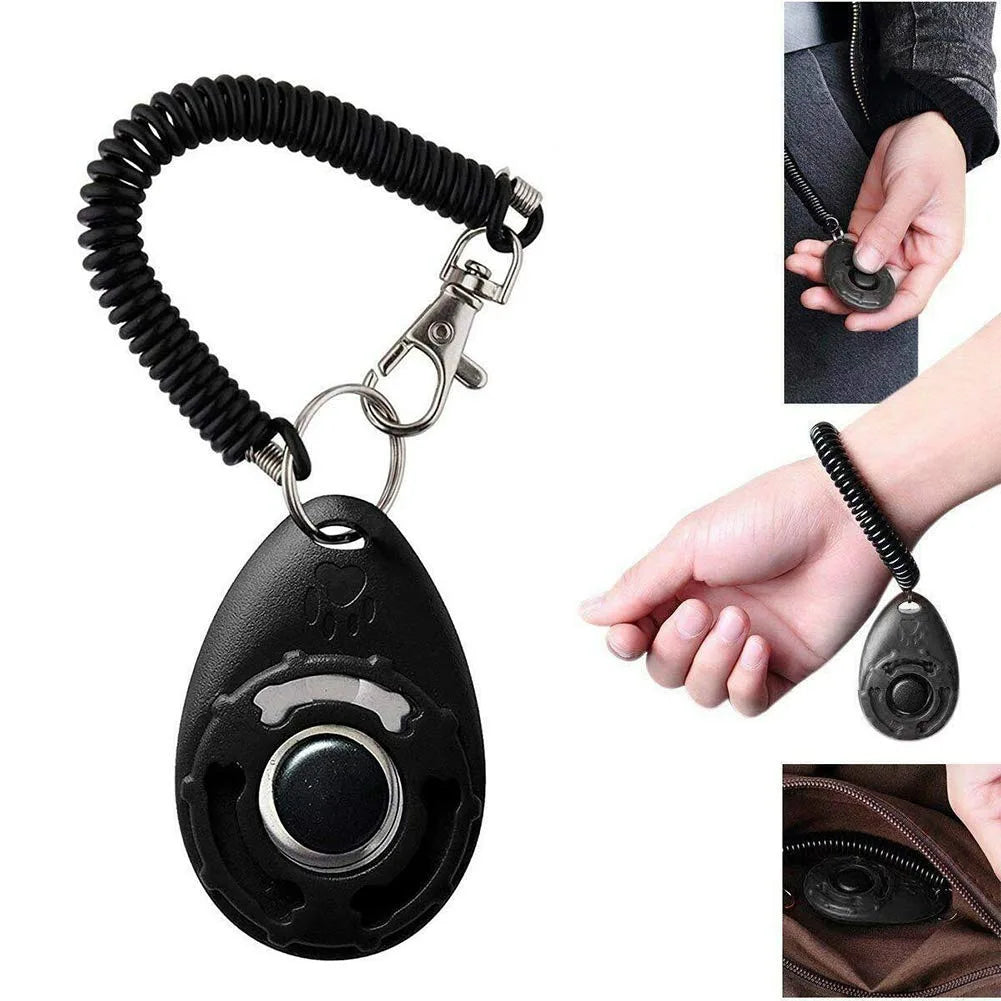 Manufacturer Wholesale Round Dog Clicker Multi-Colors Sound Stop Barking Training Whistle Made of Durable Plastic