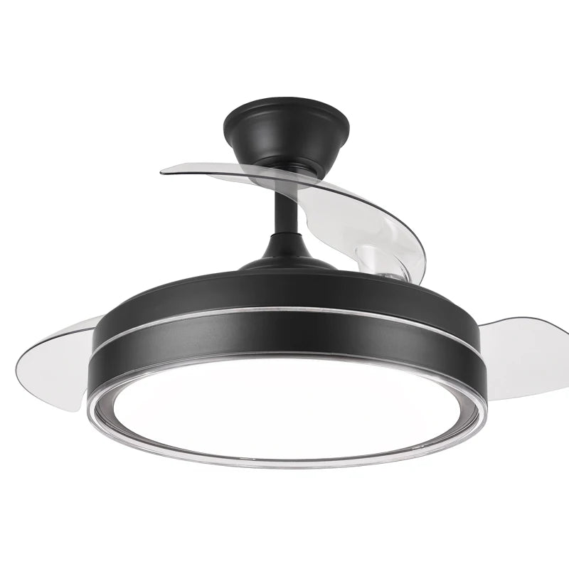 Ceiling Fan With Light and Remote Control  Modern Black Led Fan Light 110V 220V 42 Inch 36 Inch Fan with Light for Home Bedroom