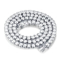 3MM 4MM 5MM Iced Out Diamond Necklace Hip Hop Micro Setting Bling CZ Tennis Chain