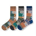 High-end Quality New Arrive Men's Combed Cotton Breathable comfort Casual Sports Gentlemen Socks Ethnic Style Knitting Socks