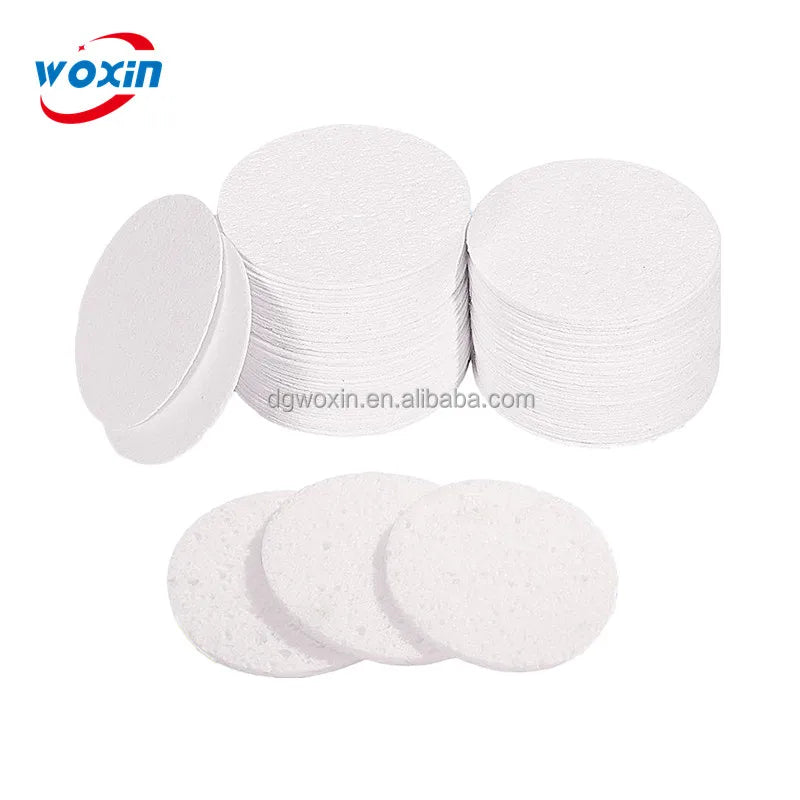 Reusable Washable Facial Cleaning Cellulose Sponge Round Makeup Remover Scouring Pad