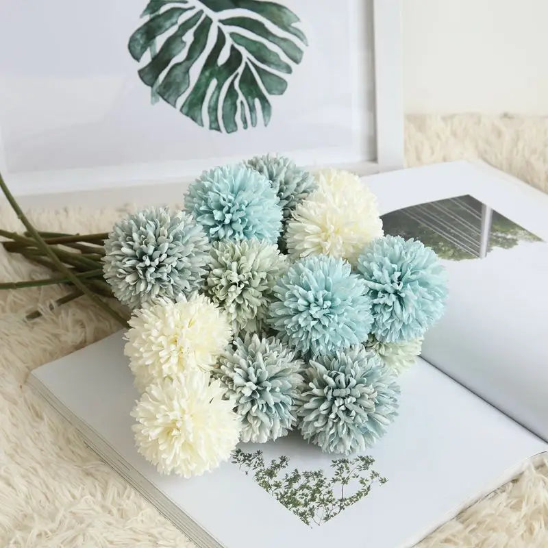 Y0023 Small Ball Chrysanthemum Silk Artificial Flower Wedding Silk Ping Pong Indoor Decoration Artificial Flower Supplier