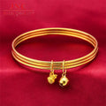 New Same Style Sansheng Gourd III Bracelet Gold Fine Sand Ring Fashion Women's Bracelet