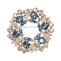 Elegant Czech Diamond Rhinestone Flower Brooch Pin Fashionable Collar Needle for Ladies Children's Clothing Weddings Parties