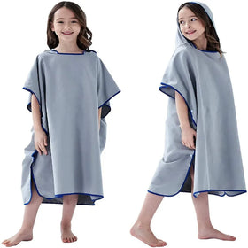 Sports Pattern Hooded Poncho & Beach Towel Quick-Dry Light Weight Compressed for Boys and Girls Home Use