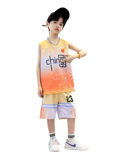 Customized Stitched Jersey Sublimation Basketball Uniform White Basketball Men Jersey Stitched Tops Tee for Kids