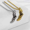 Custom 3D Casting Pendant Stainless Steel Gold Silver Shoe Pendant Angel Wing Necklace