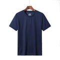 Ice-feeling Breathable High-elastic Fitness Dry-speed Round Neck Solid Color Men's T-shirt