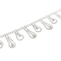 Factory Direct Sales of Long Tassel Metal Rhinestones Crystal Decorative Chains for Wedding Belts and Garment Bags