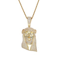 CN382  Large Size Brass Setting CZ Hip Hop Pendant Micro Pave CZ Stones Jesus Pendent NecklaceJewelry for Men and Women