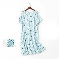 S-XL Summer Pajamas Women's Large Cute Cartoon Cotton Household Clothes Knitted Sweet Large Short-sleeved Round Neck Pajamas