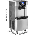 Commercial Stainless Steel 2+1 Flavors Ice Cream Vending Machine