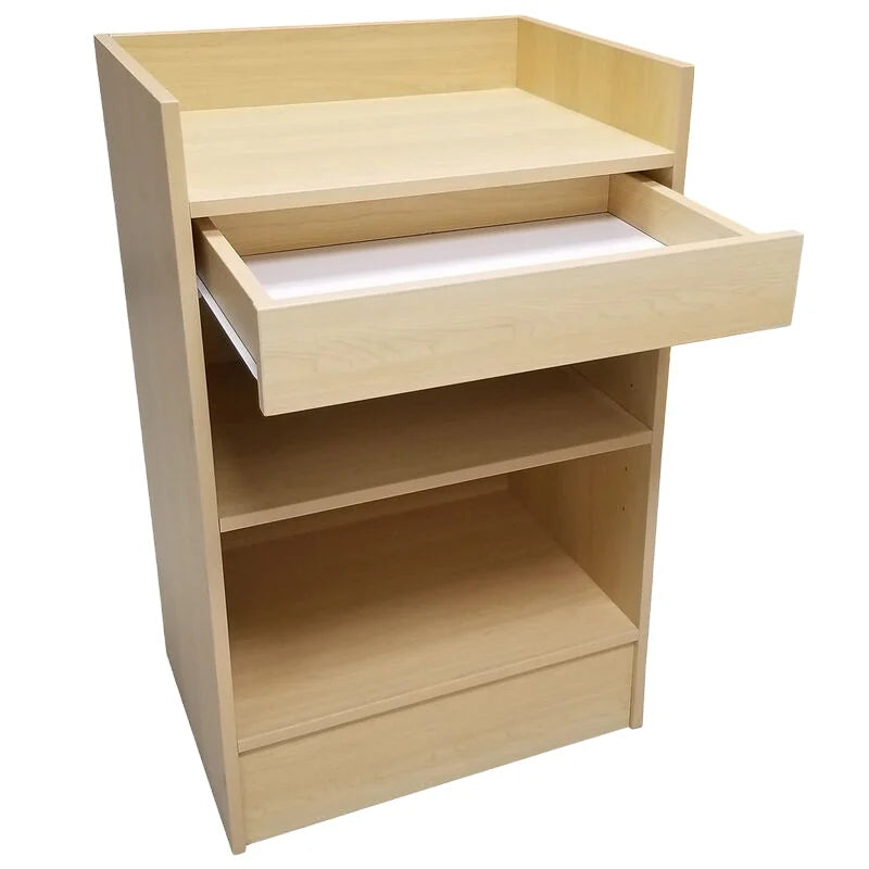 Economic Wholesale MDF Wooden Display Case Counter Register Stand for Mall and Retail Store Use