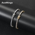BB213  3mm 7" 8" Tennis Chain Bracelet Hip Hop Jewelry Gold Silver Material CZ Bracelet Iced Out
