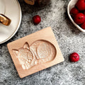 Animal Wood Cookie Tray with Bee Cat Tiger Wooden Decoration Stamps for Baking Cookies Cake Chocolate Molds Cookie Tools
