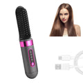 Women Travel Mini Ionic Hot Comb Straightener Cordless Lightweight Hair Straightener Brush Portable Hot Hair Brush