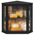 Double Black Large Capacity Bread Box Bamboo Wooden Bread Organiser Acrylic Corner Bread Organiser for Kitchen Counter
