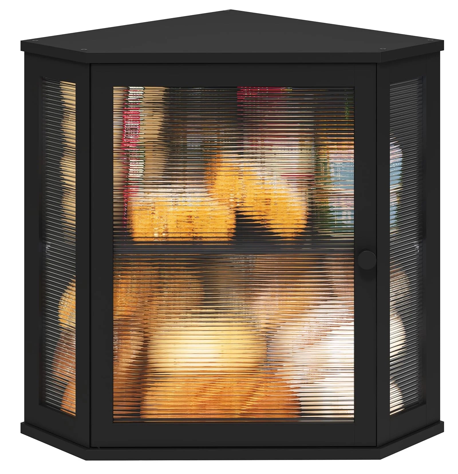 Double Black Large Capacity Bread Box Bamboo Wooden Bread Organiser Acrylic Corner Bread Organiser for Kitchen Counter