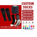 Men's Grip Socks Soccer Sleeves with Shin Guards and Straps