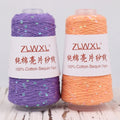 100g 800m Wholesale Fancy 3ply 100% Cotton Yarn With 3mm Transparent Sequins for Hand Knitting