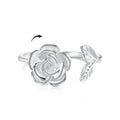 Dylam Trendy Rotating Spinning Anxiety Women Ring Jewelry 18K Gold Plated Custom Sun Flower S925 Sterling Silver Spinner Rings