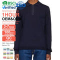 CY Custom 2022 Men's Merino Wool Pullover Sweater 100% Wool for Polo Neck Plain Knitted Anti-Shrink ODM Hot Sale Autumn Winter